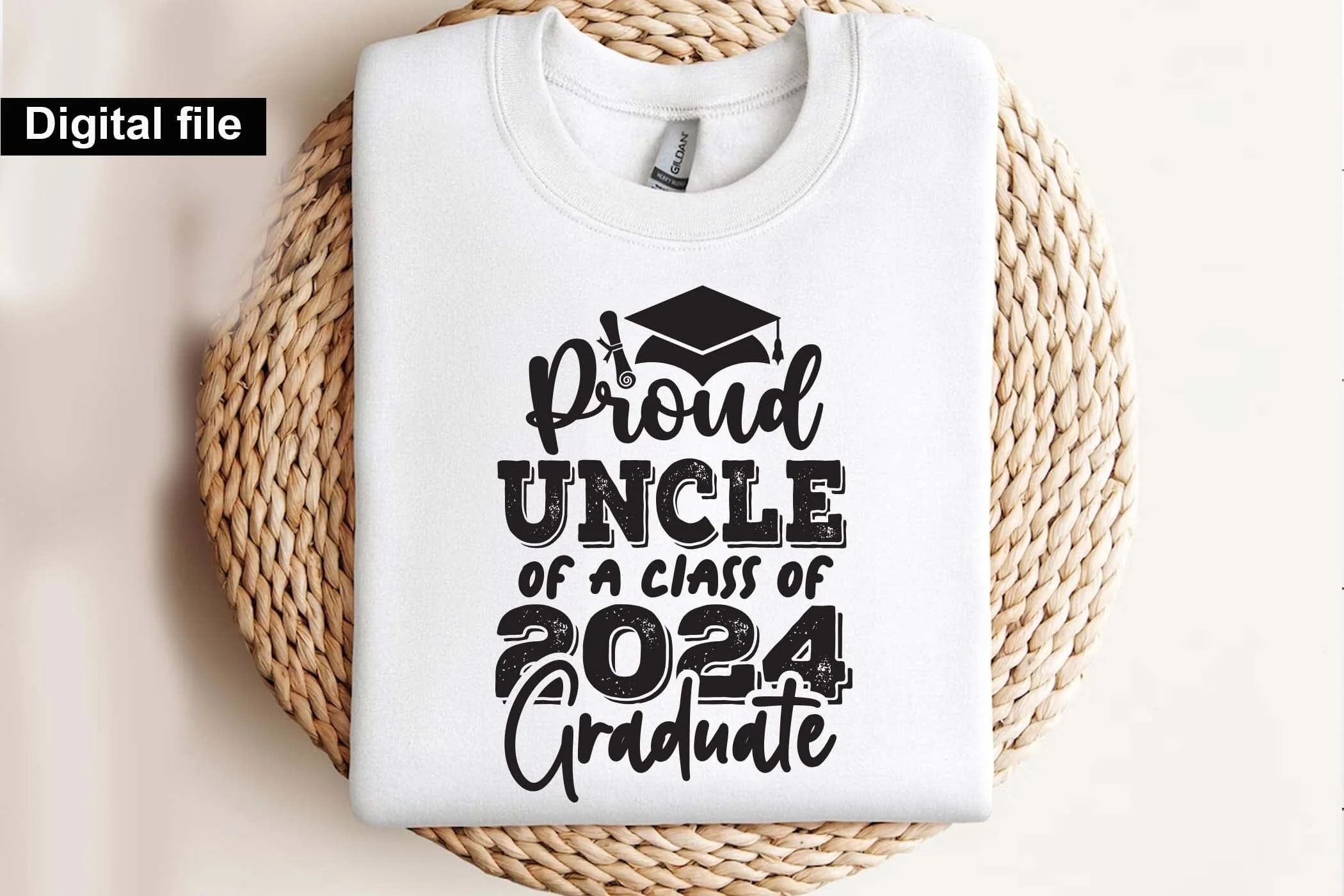 Proud uncle of a class of 2024 graduate svg, Graduation t shirt svg, Graduation 2024, Proud graduation 2024 svg, Class of 2024 svg, Funny graduation svg, Graduate cut files, Graduation mug svg - Image 6
