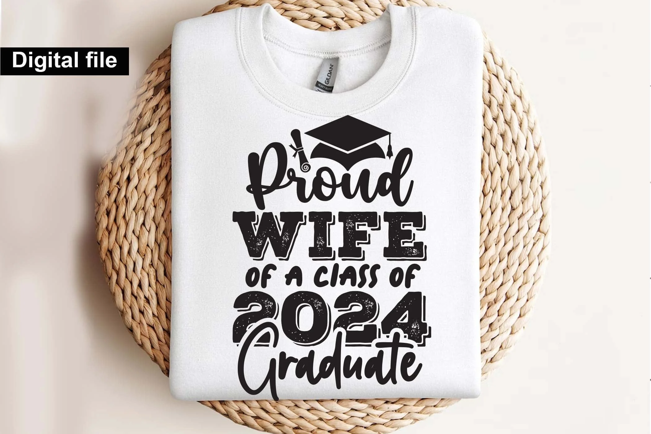 Proud wife of a class of 2024 graduate svg, Graduation t shirt svg, Graduation 2024, Proud graduation 2024 svg, Class of 2024 svg, Funny graduation svg, Graduate cut files, Graduation mug svg - Image 6