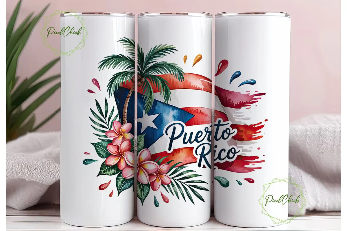 Puerto Rico Tumbler Wrap PNG - Image 3