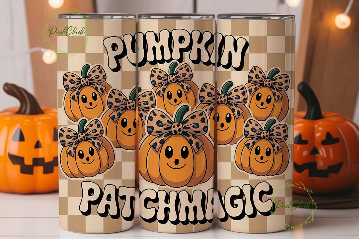 Pumpkin Patch Magic 20oz Tumbler Wrap - Image 3