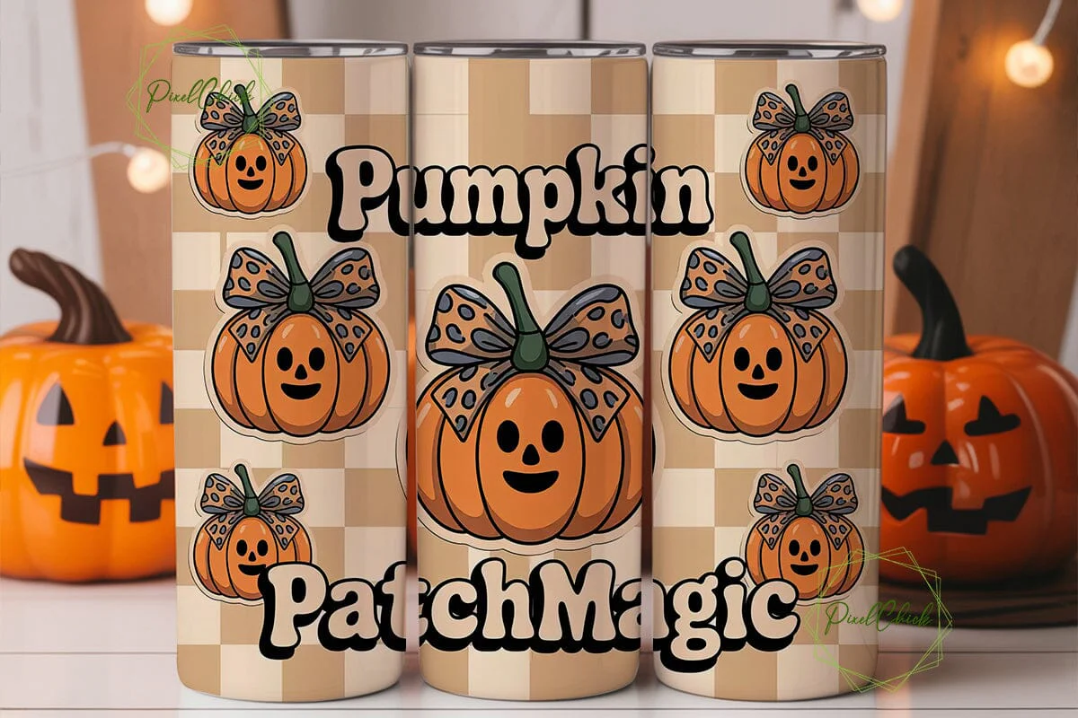 Pumpkin Patch Magic 20oz Tumbler Wrap - Image 3