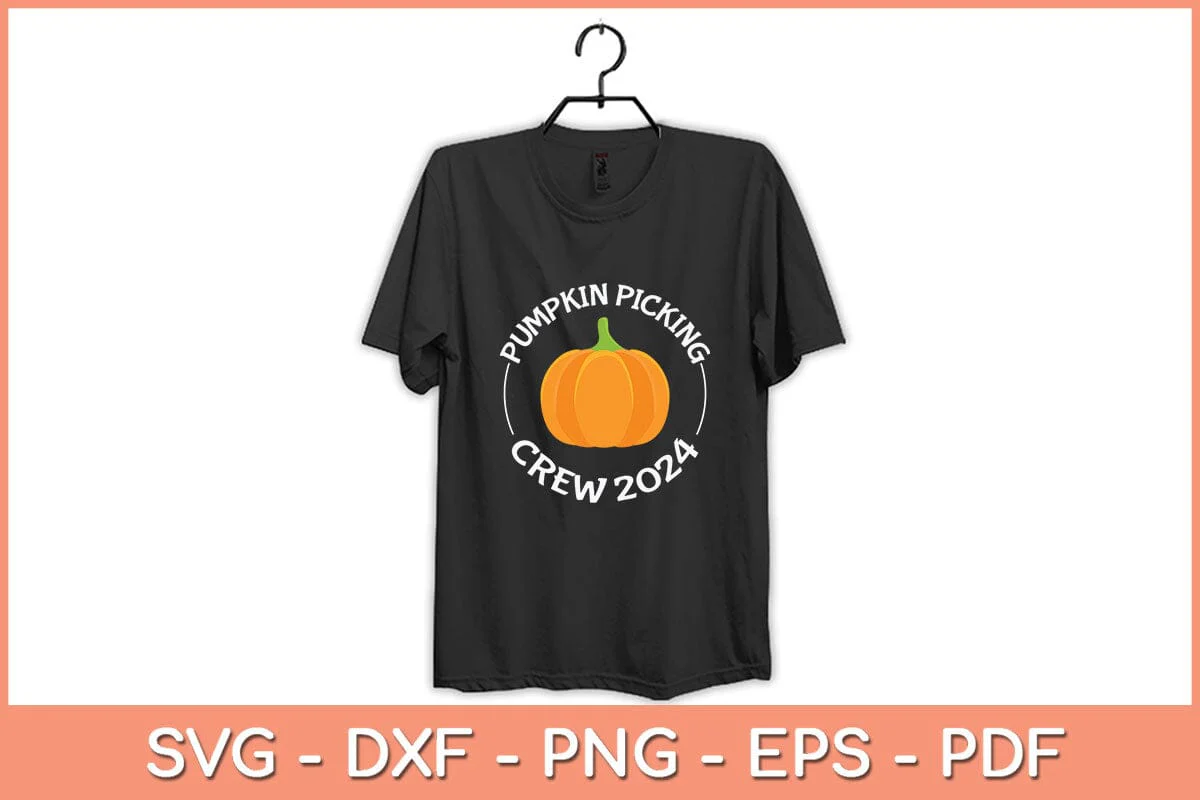 Pumpkin Picking Crew 2024 Funny Halloween Pumpkin Svg Design - Image 2