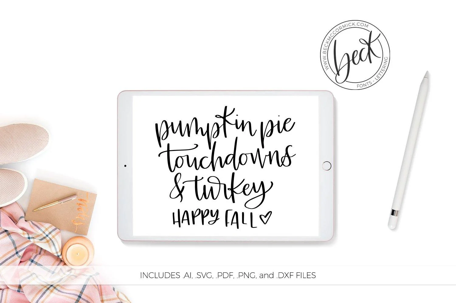 Pumpkin Pie, Touchdowns, & Turkey SVG