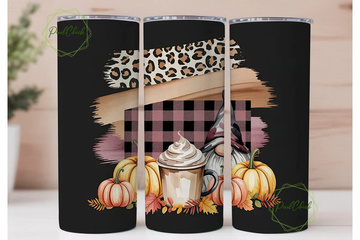 Pumpkin Spice Fall 20oz Tumbler Wrap - Image 2