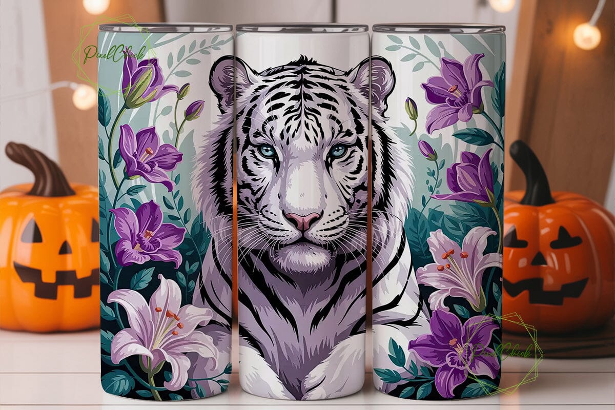 Purple Majesty Tiger 20oz Tumbler Wrap - Image 3