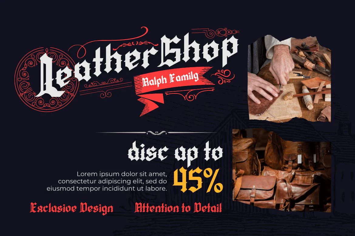 QIUBA Blackletter font - Image 10