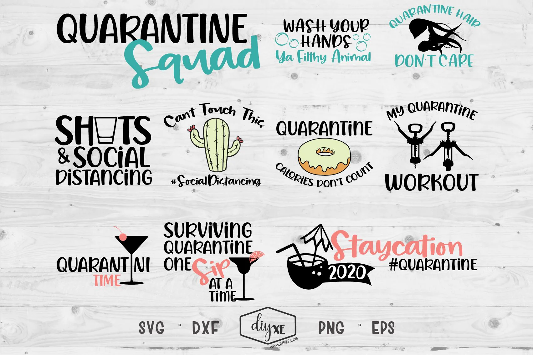 Quarantine Squad Bundle - A Collection Of Social Distancing SVGs
