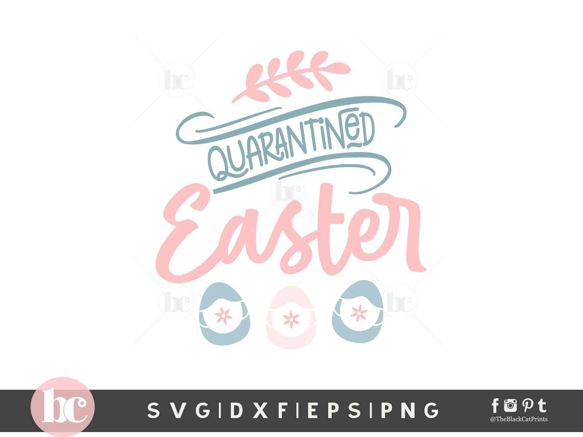 Quarantined Easter | Easter Pandemic Cut File - Image 3