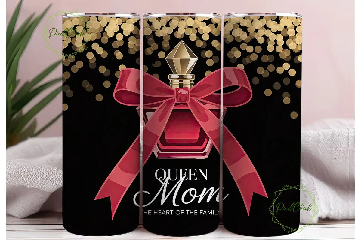 Queen Mom Perfume 20oz Tumbler Wrap - Image 3