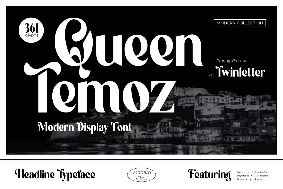 Queen Temoz - Modern Display Font