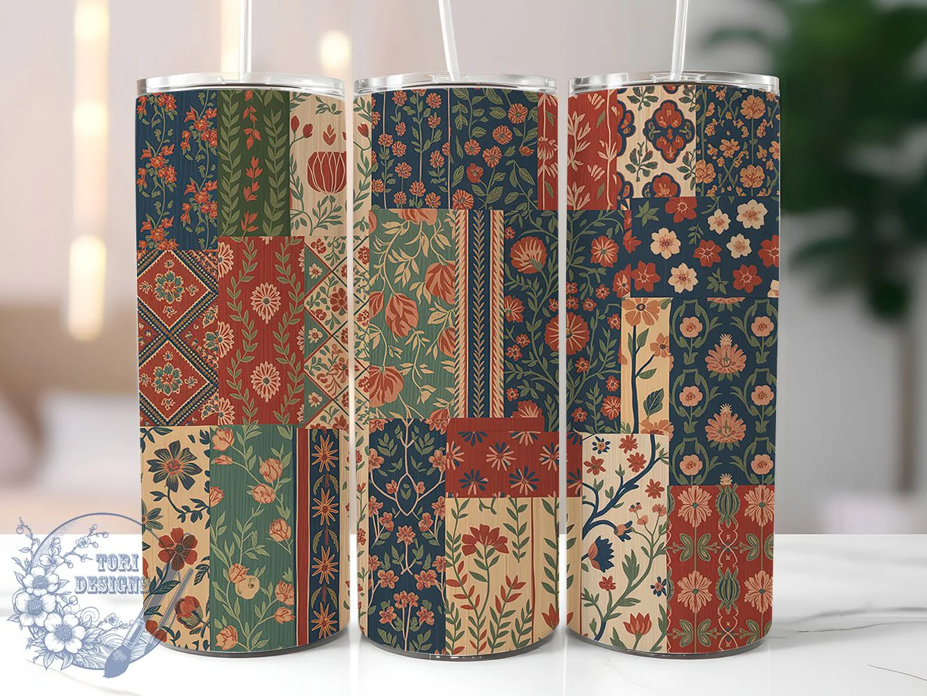 Quilting Patchwork Sewing Tumbler Wrap, Sewing Art, Patchwork Quilt, Handmade Style, Cozy Design, Tumbler Wrap, Sublimation Design