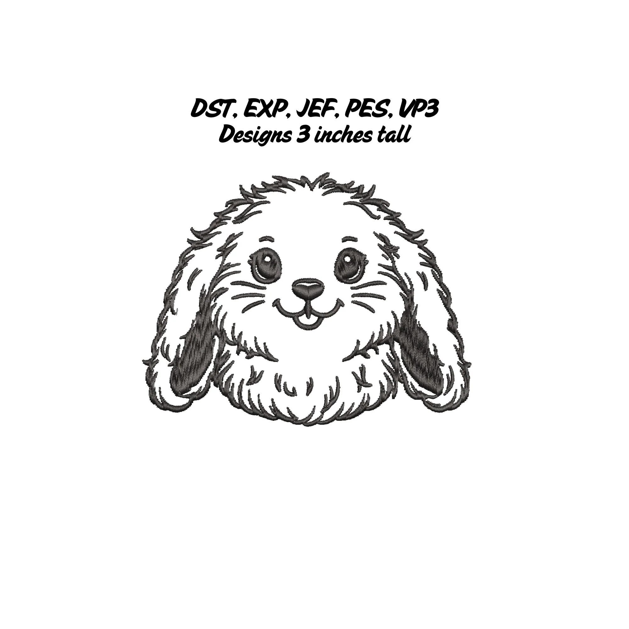 Rabbit Embroidery File Set - Image 3