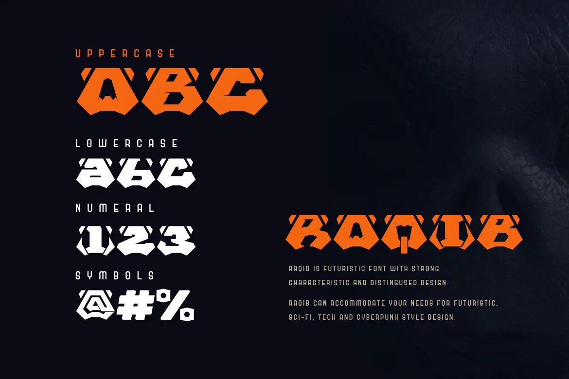 Raqib | Futuristic Font - Image 10