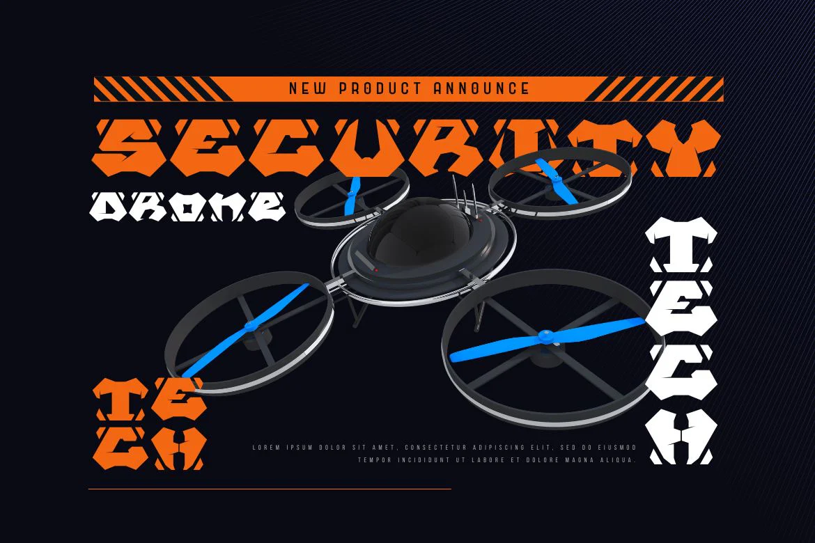 Raqib | Futuristic Font - Image 4