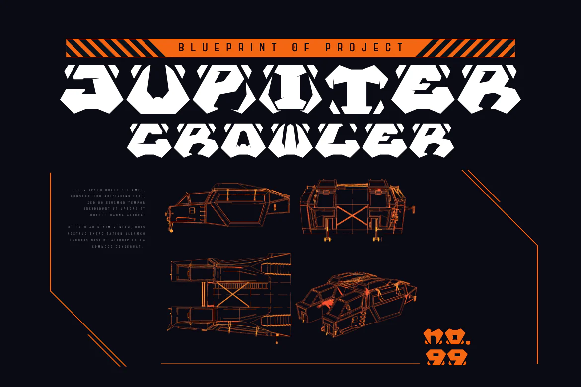 Raqib | Futuristic Font - Image 5