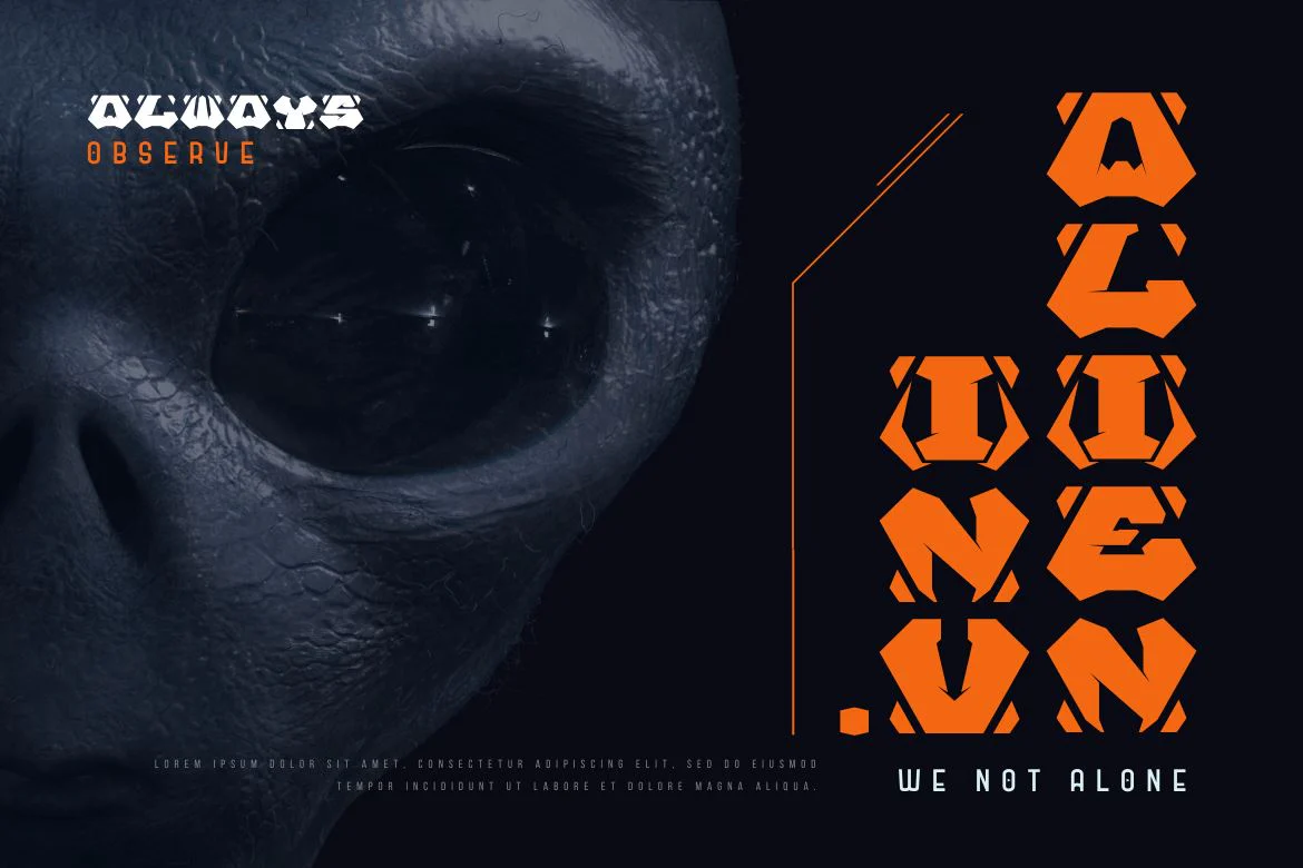Raqib | Futuristic Font - Image 7