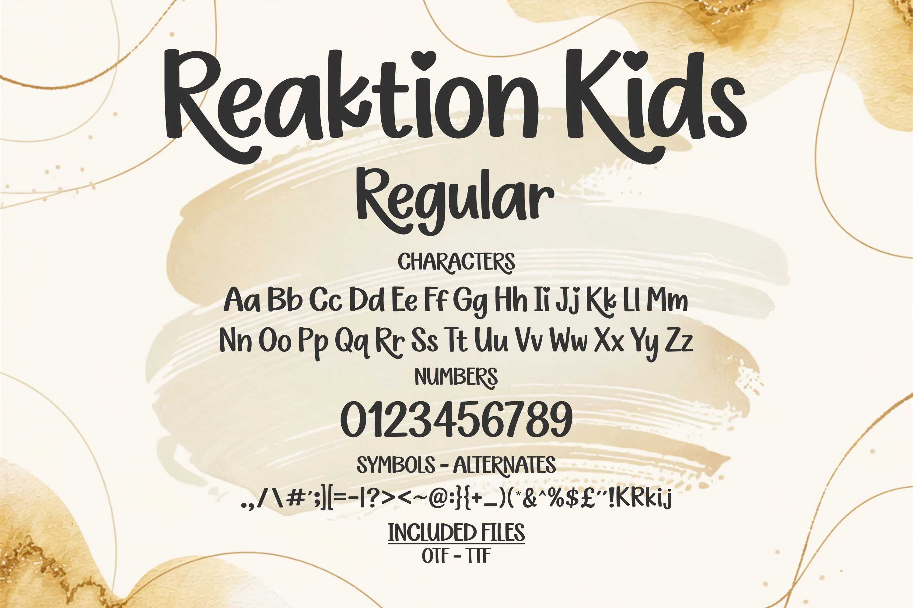Reaktion Kids Fonts | Playful Kids Font Bundle | Cute Handwritten Font | Fun Font | Font for Cricut, Silhouette, Procreate - Image 4