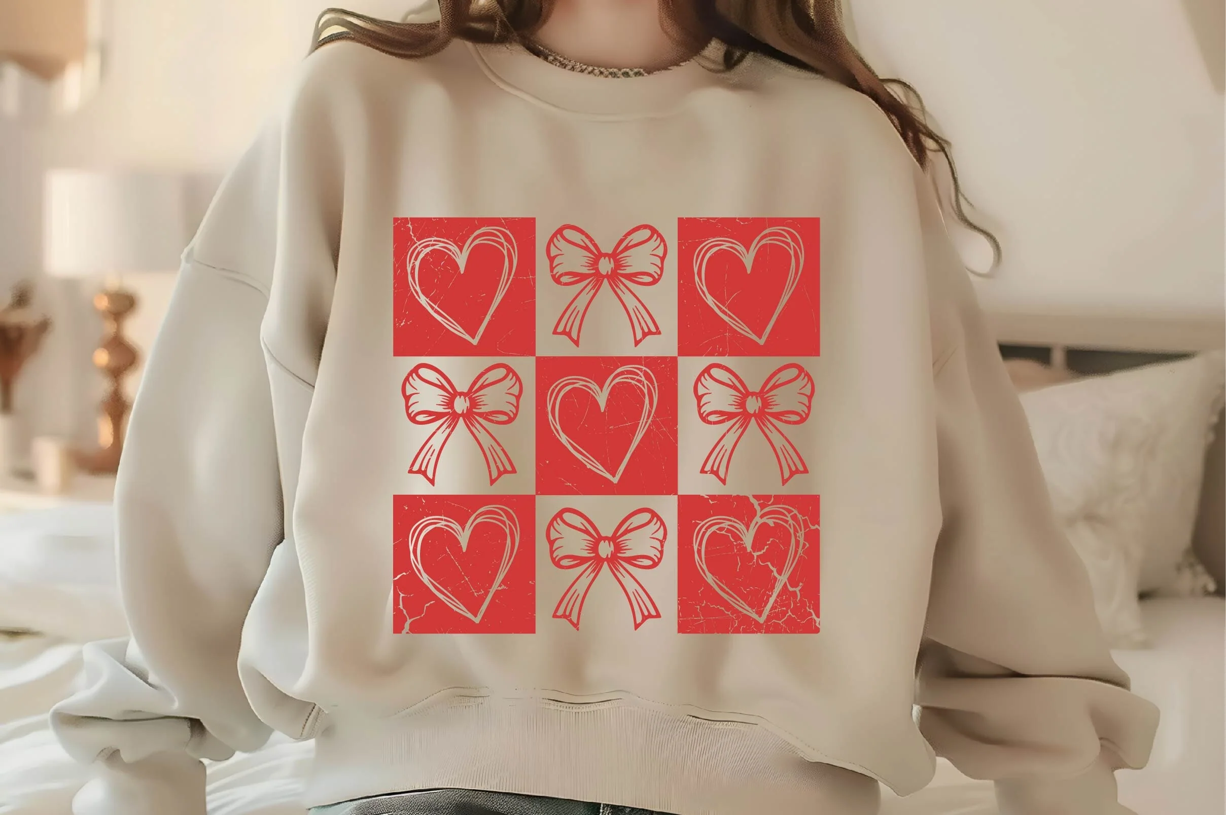 Retro Checkered Valentine's Day SVG - Image 2