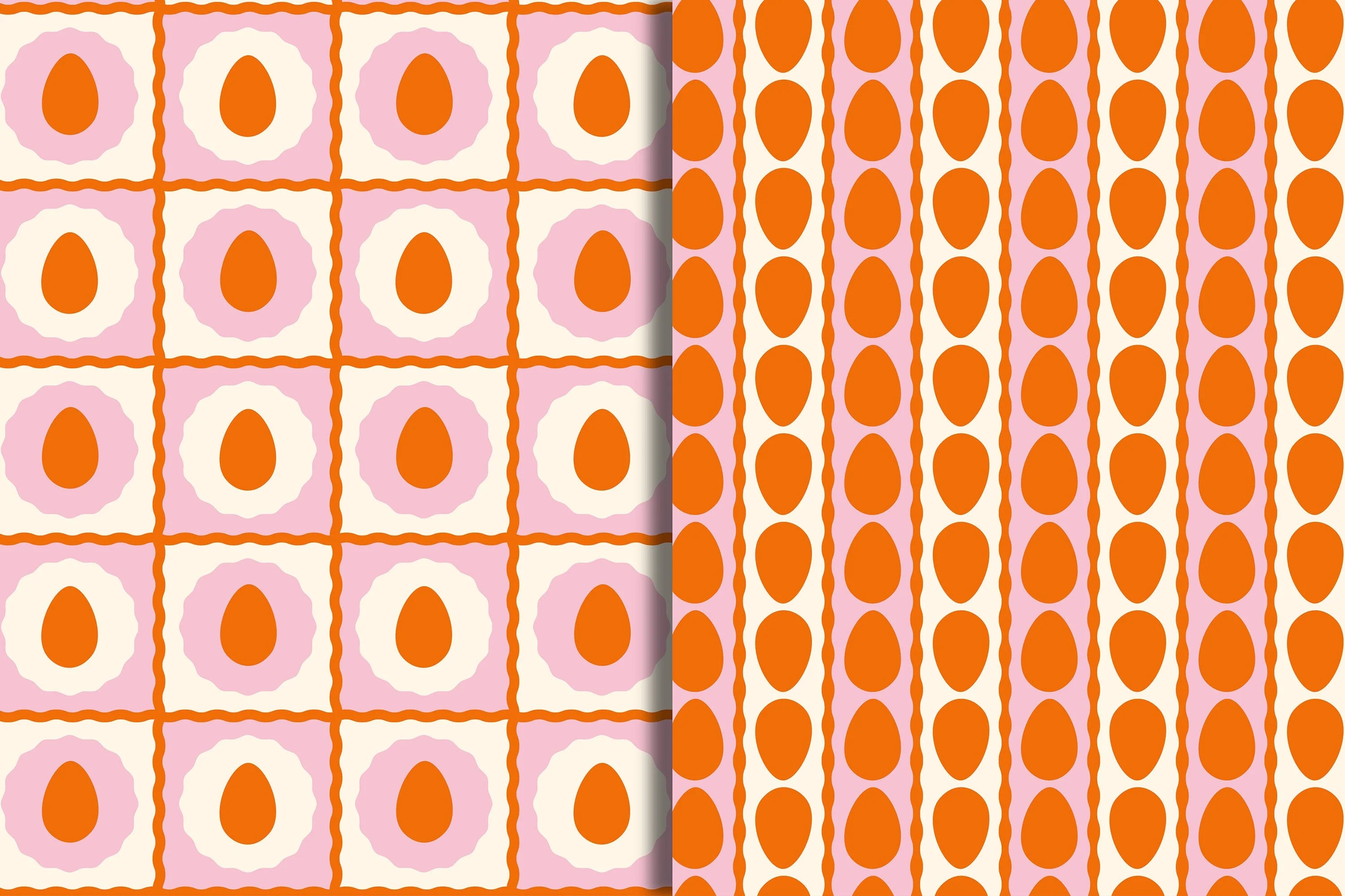 Retro Easter Eggs Geometric Seamless Patterns & Digital Papers Set - Image 3