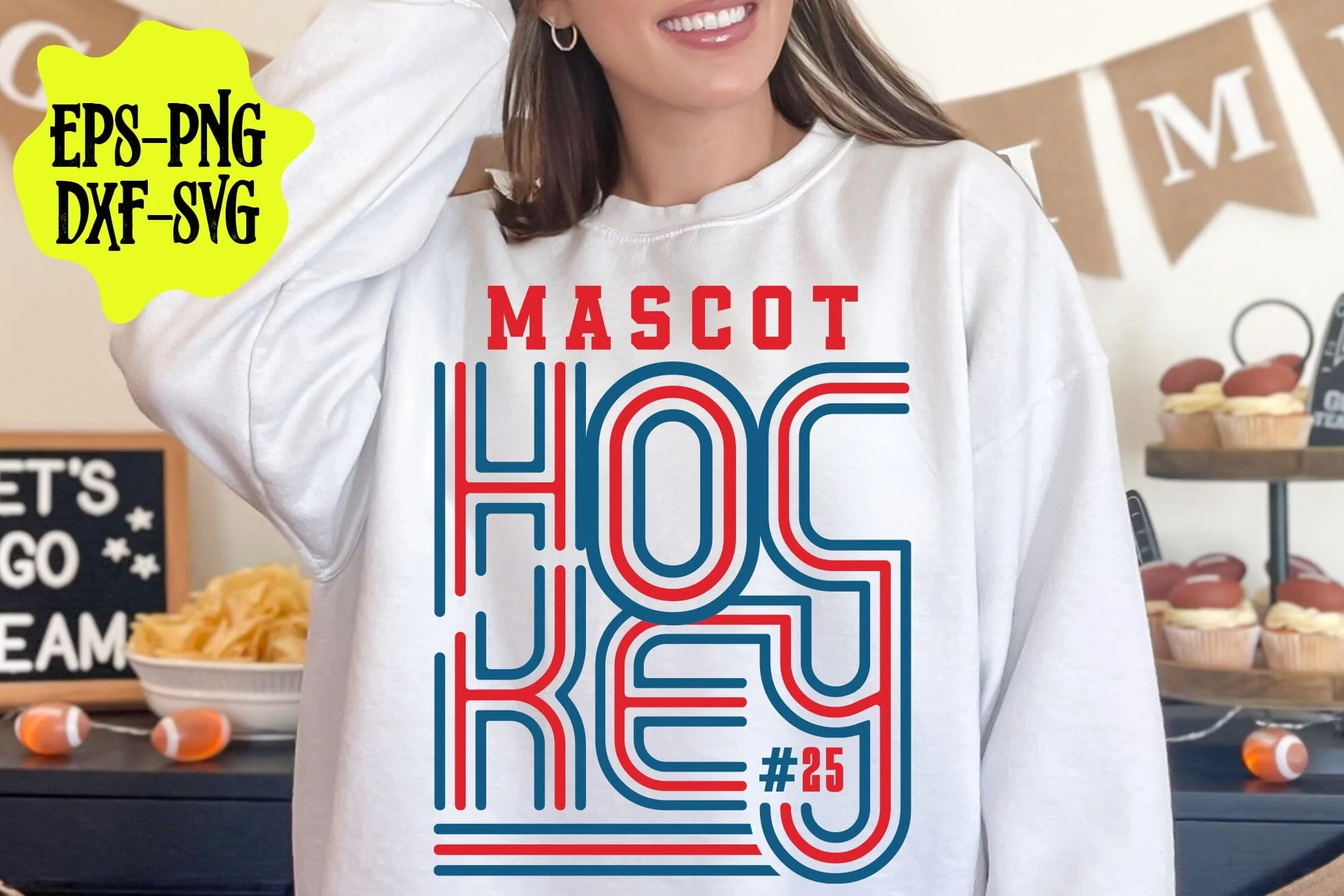 Retro Hockey Team Template, Hockey Mom Svg, Game Day Vibes Svg, Mom Life Svg, Hockey Mom Shirt - Image 2