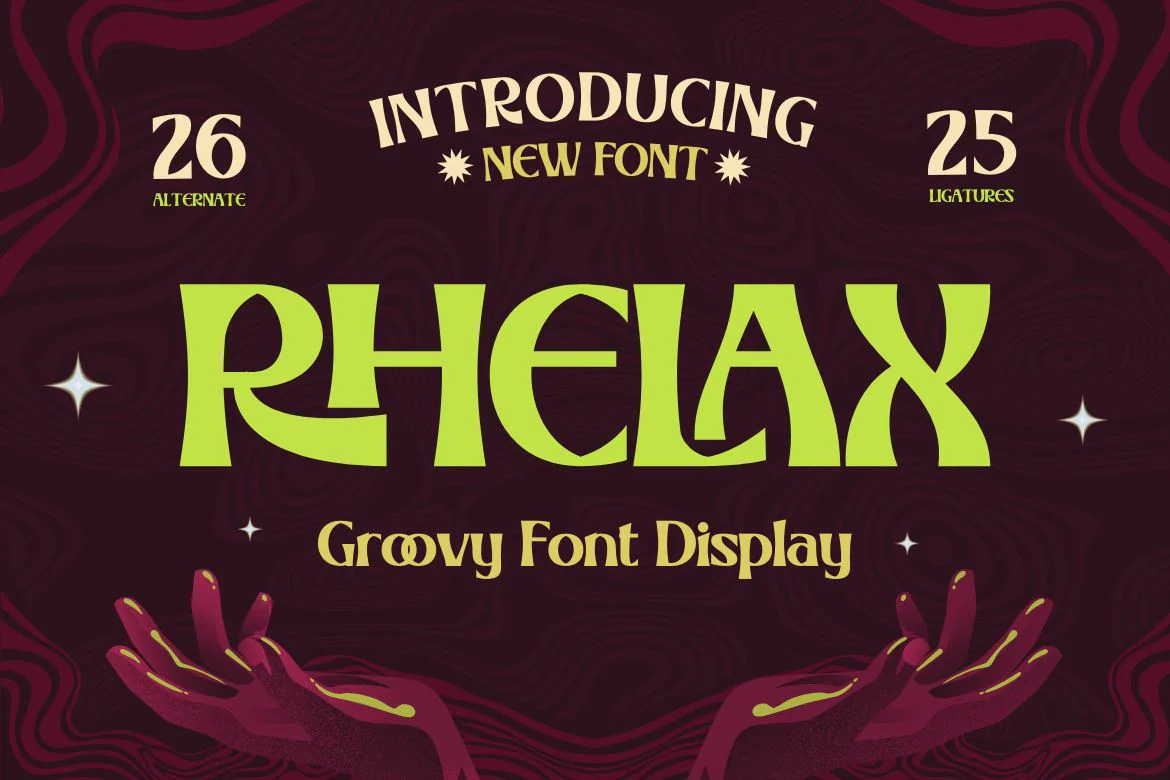 RHELAX | Groovy Retro Font
