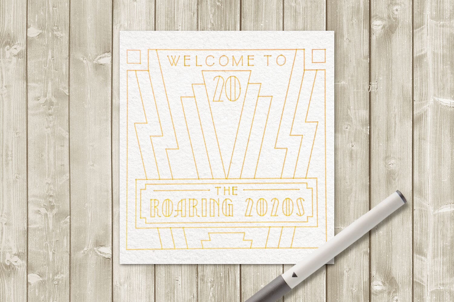 Roaring 2020s SKETCH Single Line Drawing SVG - Image 2