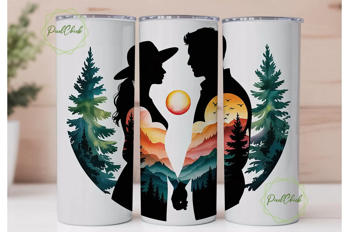 Romantic Sunset Silhouette 20oz Tumbler
