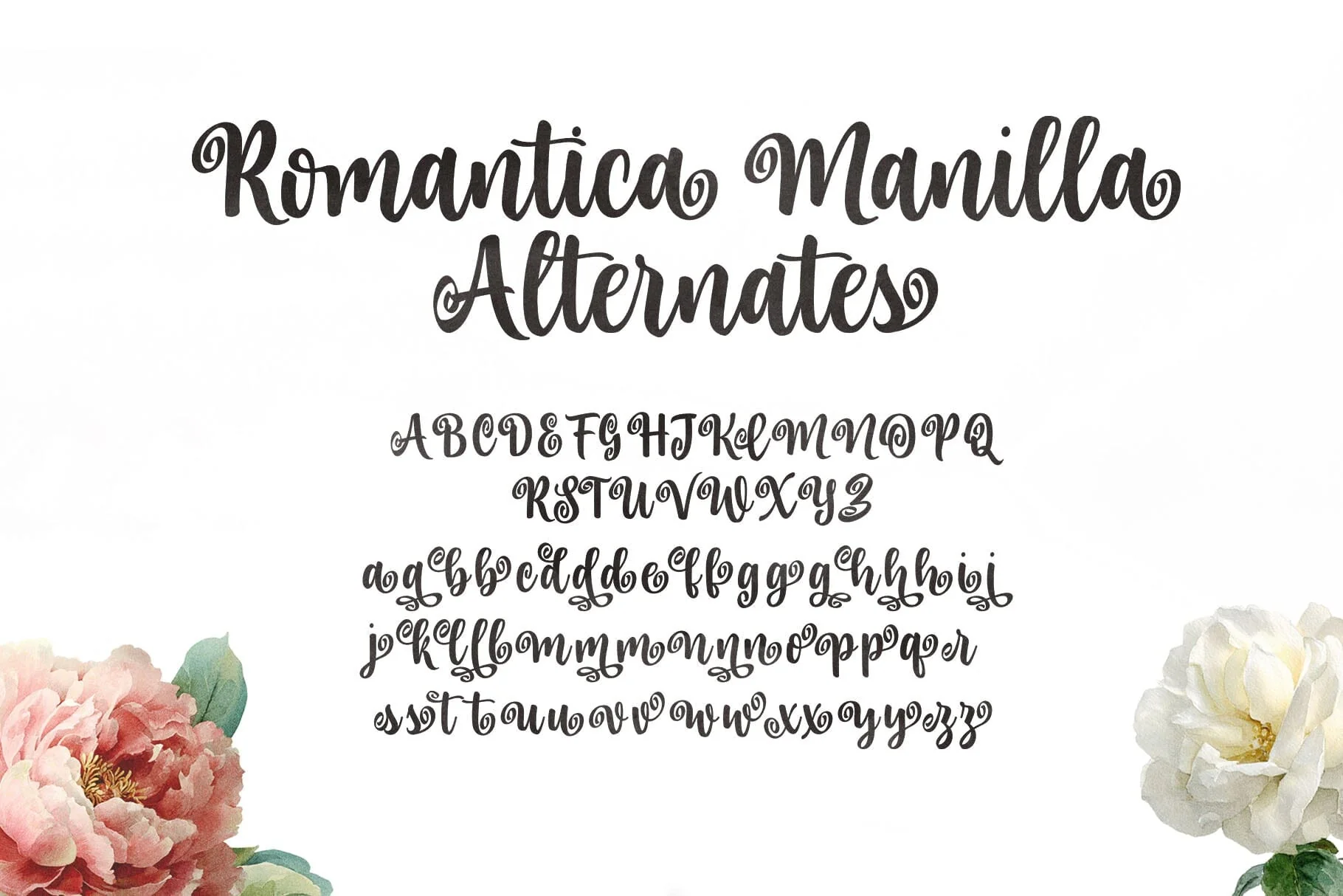 Romantica Manilla – A Handcrafted Script and Marker Font Duo - Image 9