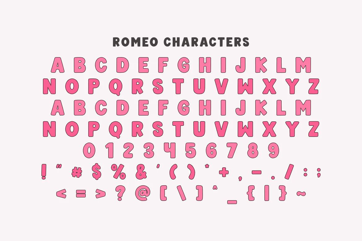 Romeo - Retro Quirky Valentine Font - Image 6