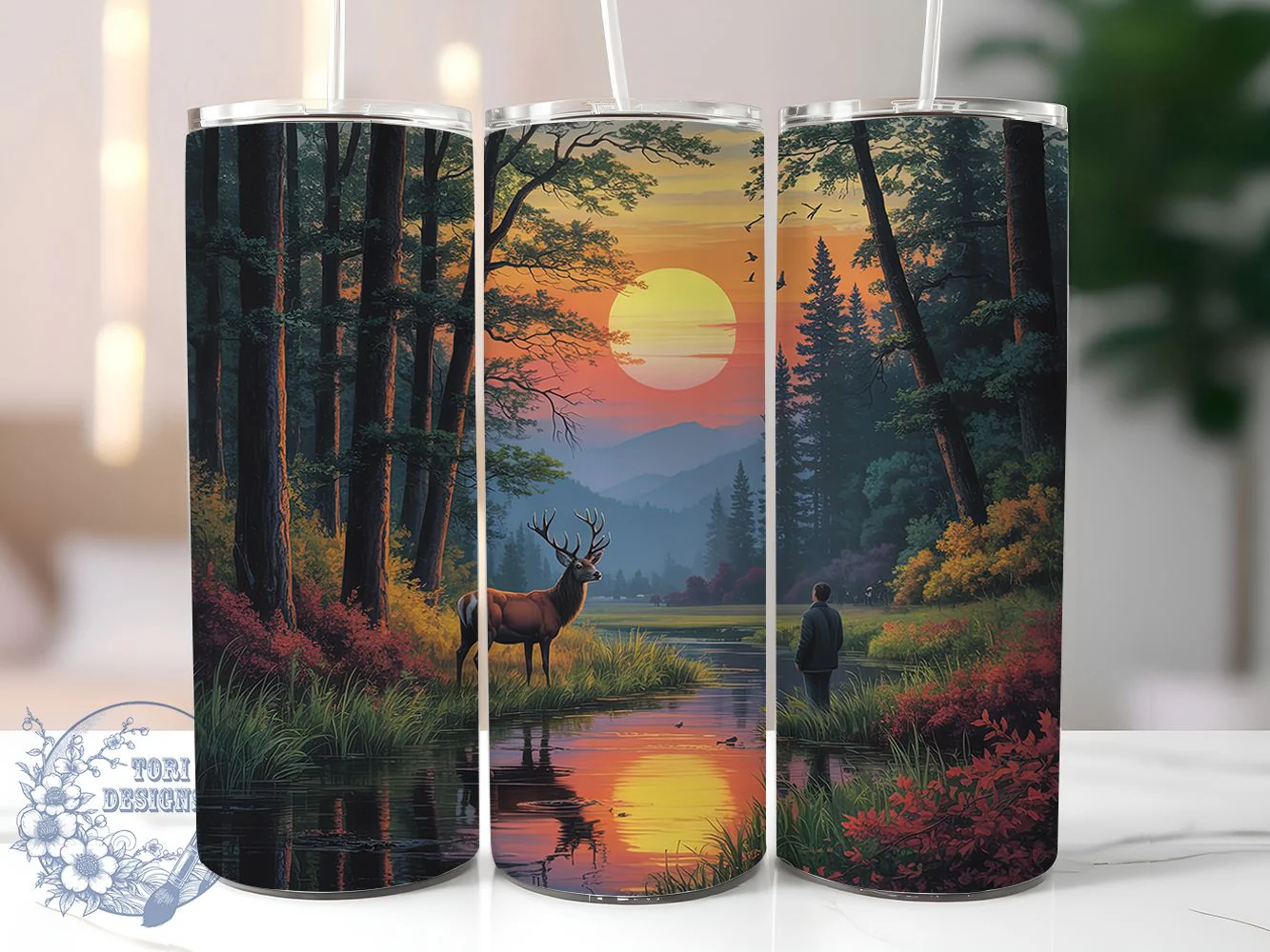 Rustic Deer Hunting Season Tumbler, Hunting Season Tumbler, Outdoor Hunter Wrap, Wildlife Hunting Wrap, Rustic Deer Wrap, Sublimation Design, Trendy Gift Idea