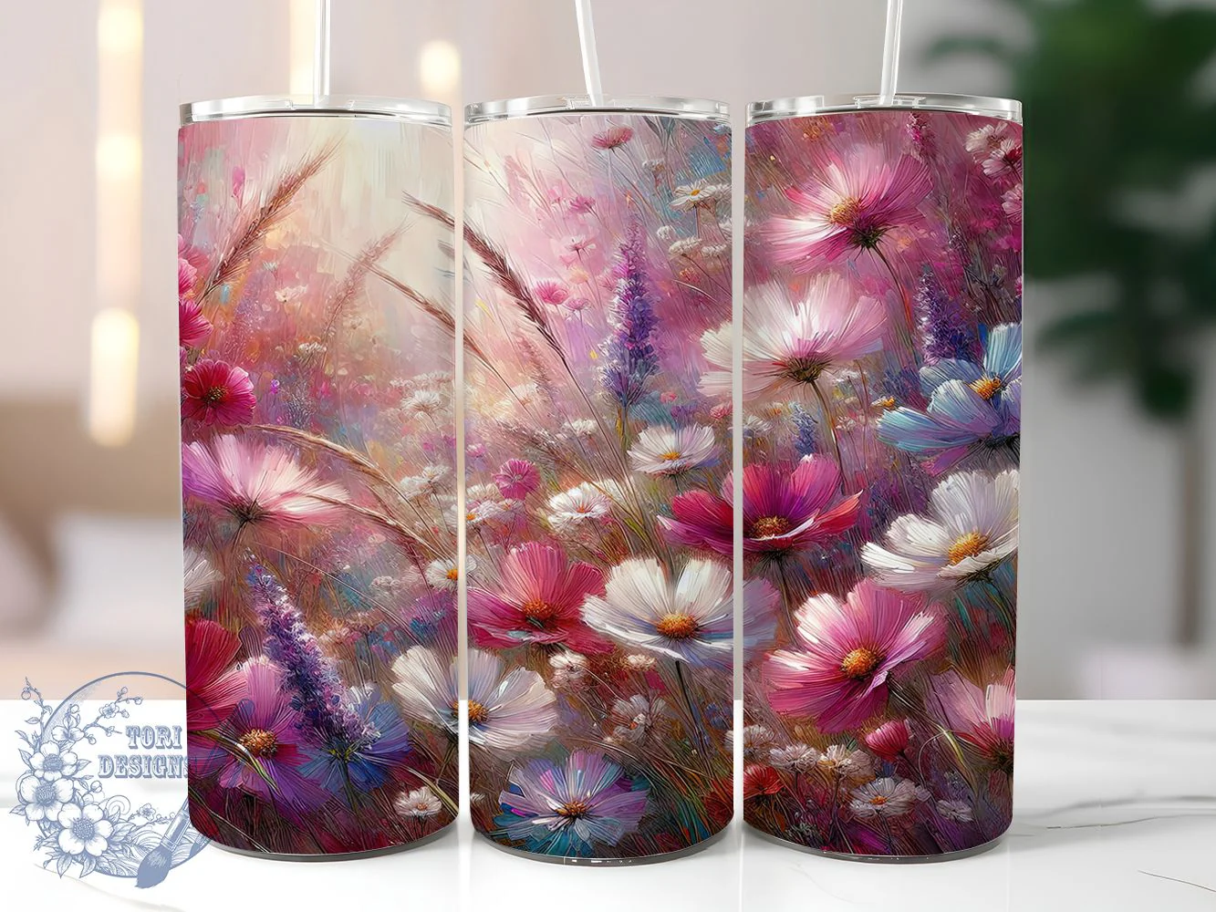 Rustic Seamless Boho Wildflower Tumbler, Seamless Floral Tumbler, Rustic Flower Wrap, Artistic Boho Wrap, Whimsical Wildflower Wrap, Sublimation Design, Trendy Gift Idea