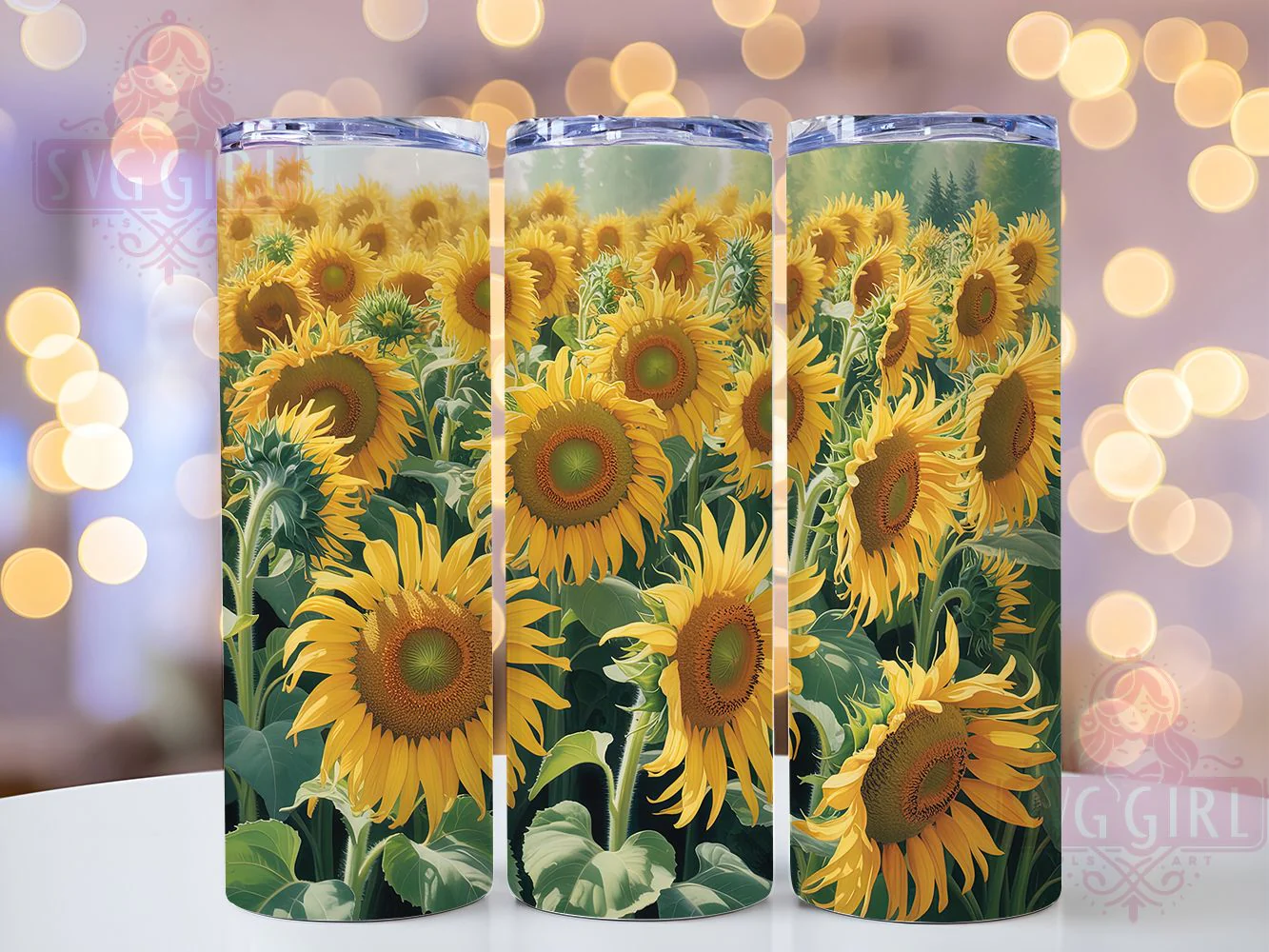 Rustic Seamless Sunflower Tumbler, Floral Tumbler Design, Rustic Sunflower Wrap, Whimsical Flower Wrap, Country Floral Wrap, Sublimation Design, Trendy Gift Idea