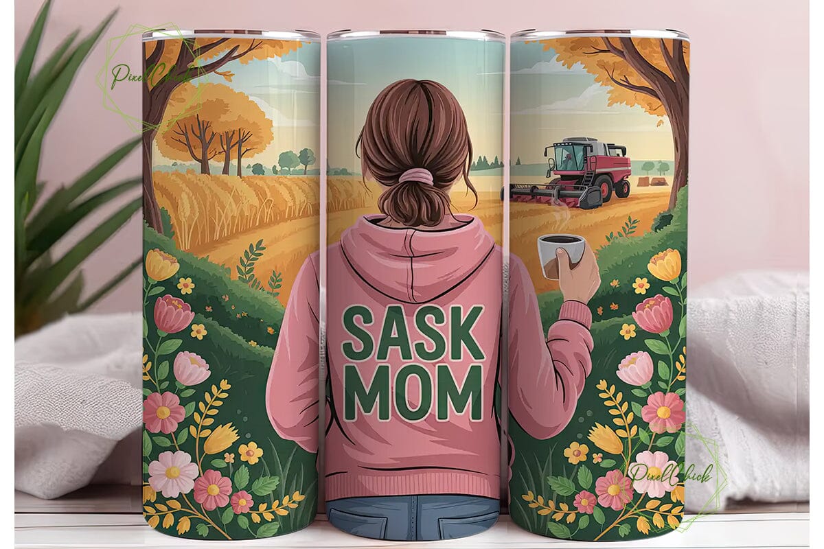 Sask Mom Fall Farm 20oz Tumbler Wrap - Image 3