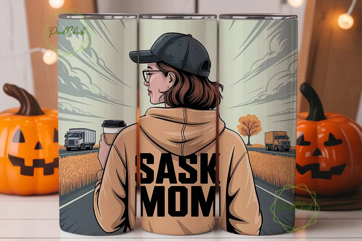 Sask Mom Tumbler Wrap PNG - Image 2