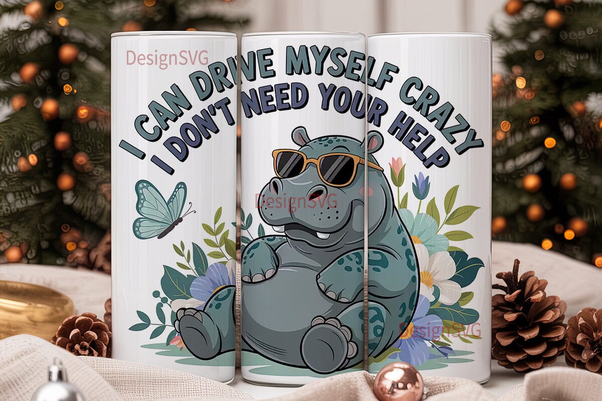 Sassy Hippo 20oz Tumbler Wrap - Image 2