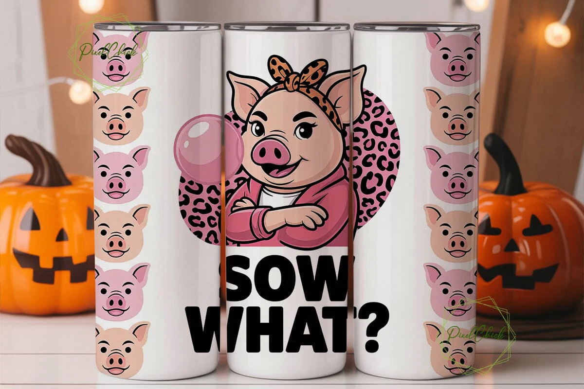Sassy Pig 20oz Tumbler Wrap - Image 3