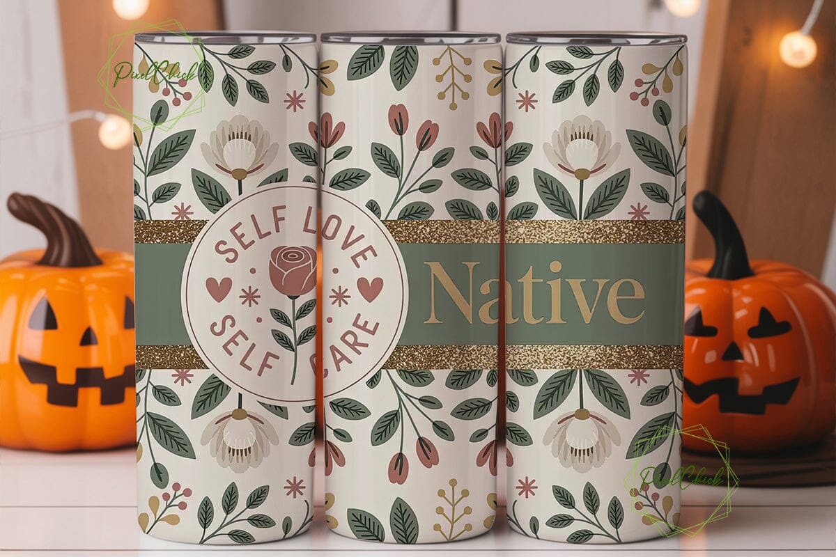 Self Love Native Floral 20oz Tumbler - Image 2