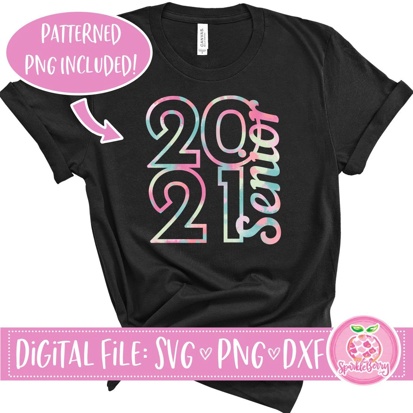 Senior 2021 - Stacked SVG DXF | PNG for Print and Sublimation - Image 2