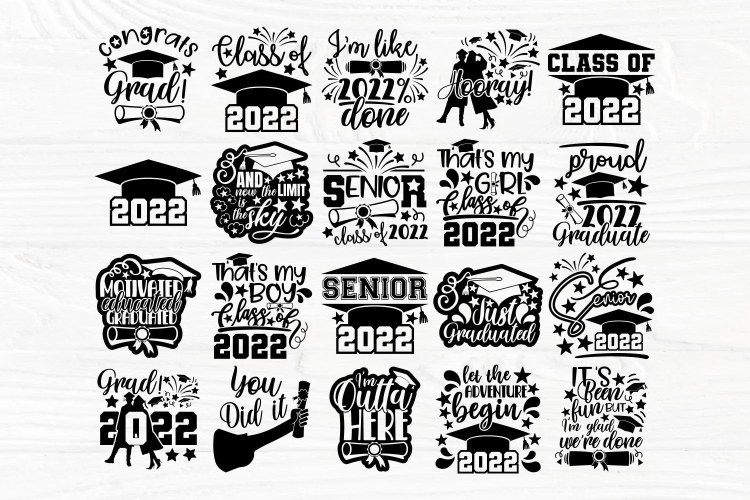 Senior 2022 SVG, Class of 2022 Svg Bundle, Graduation Svg Cut Files - Image 2