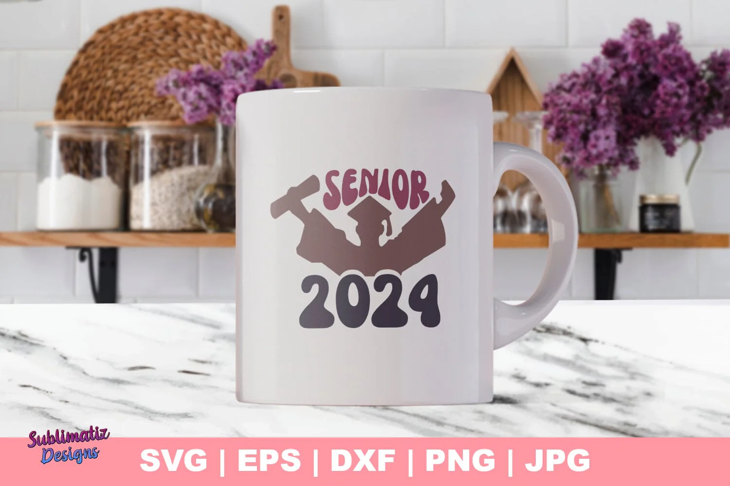 Senior 2024 Graduate Silhouette SVG, Vector File, Cut File - Image 4