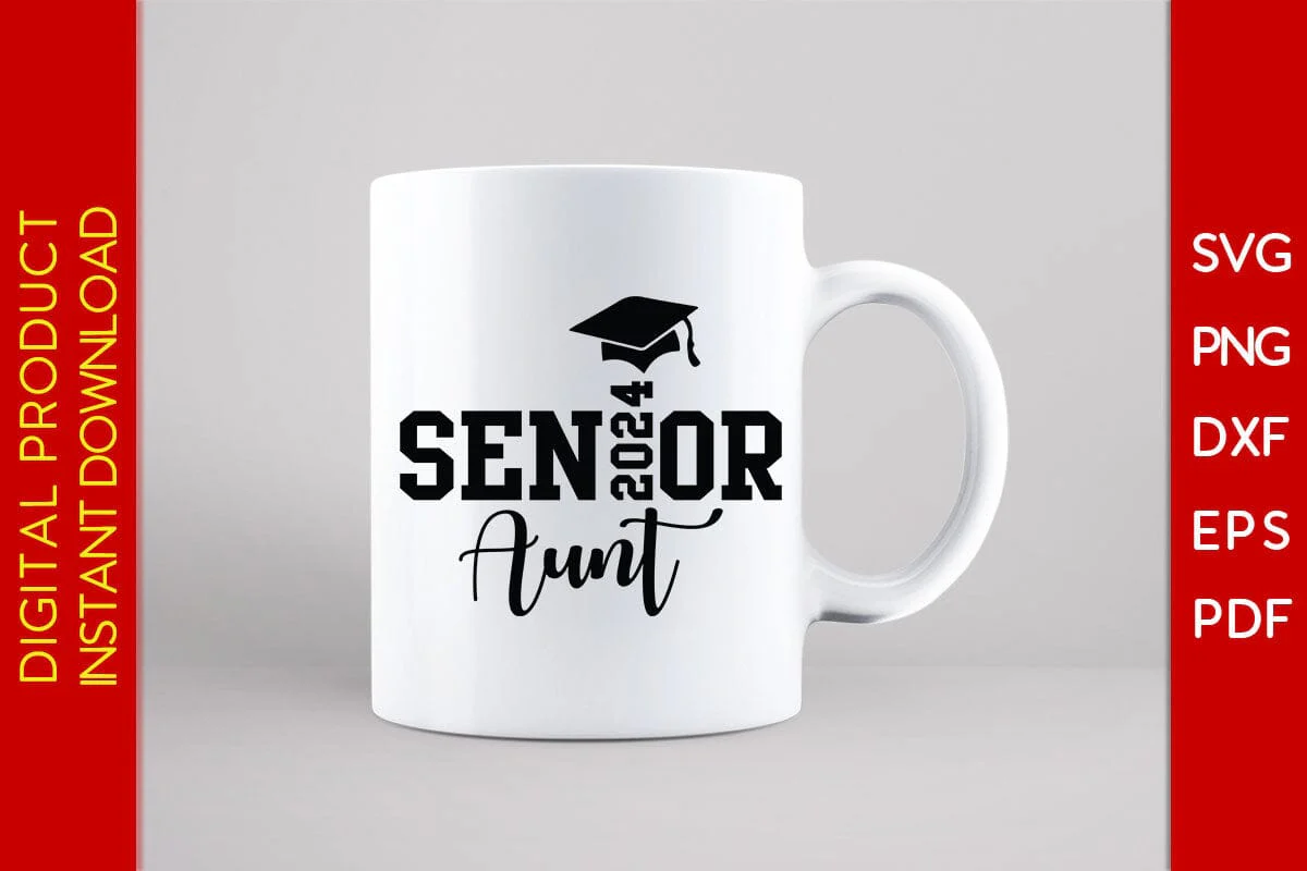 Senior Aunt 2024 SVG PNG PDF Cut File - Image 2
