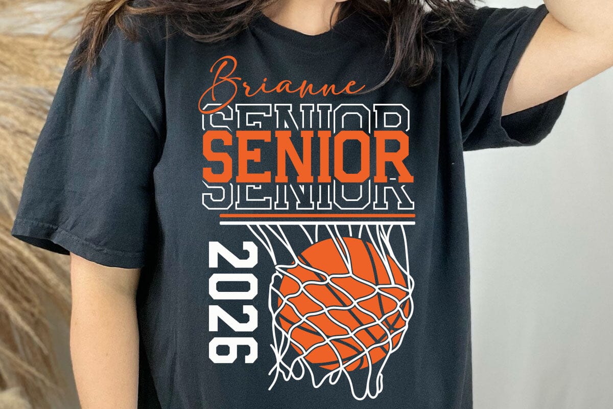 Senior Basketball Template, Class of 2026, Sport Mom, Team Shirt, Graduation Shirt Design, Custom Name - Image 3