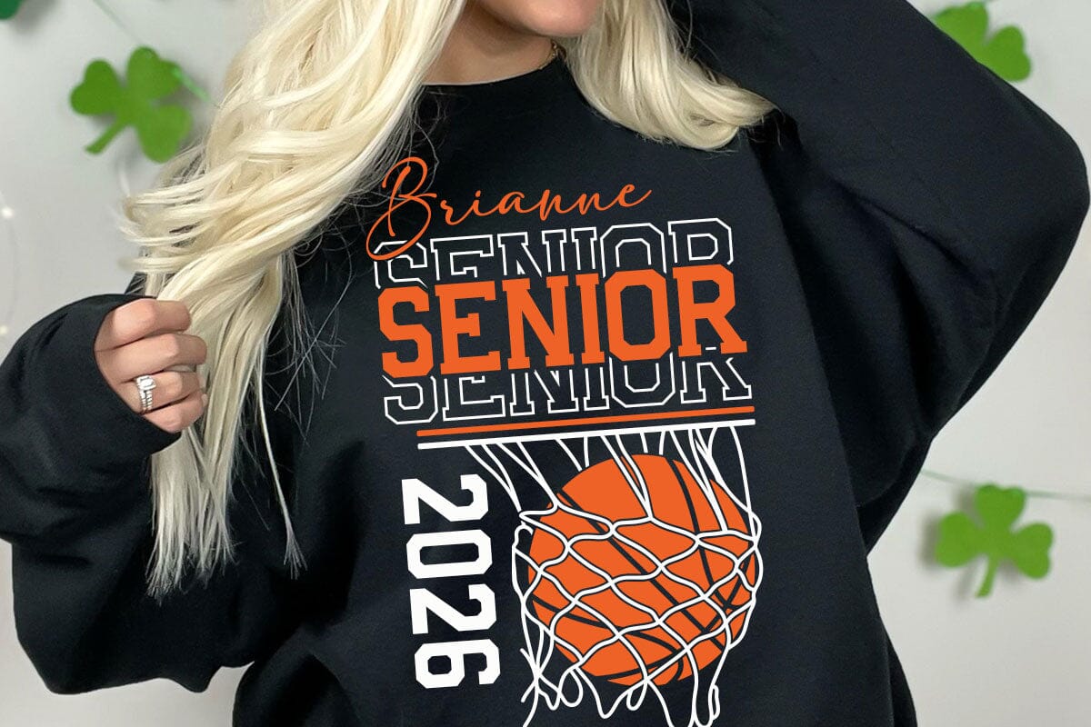 Senior Basketball Template, Class of 2026, Sport Mom, Team Shirt, Graduation Shirt Design, Custom Name - Image 8