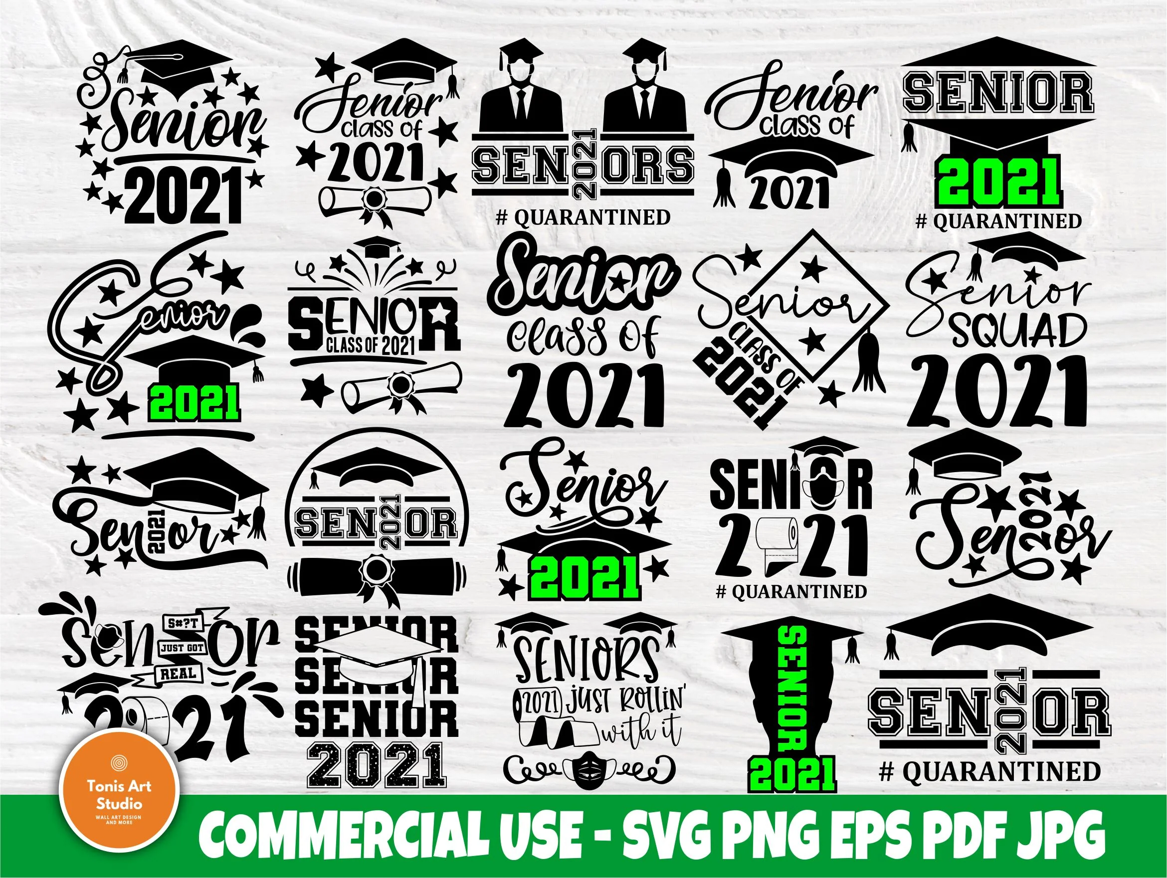 Senior Class of 2021 SVG Bundle, Graduation Svg
