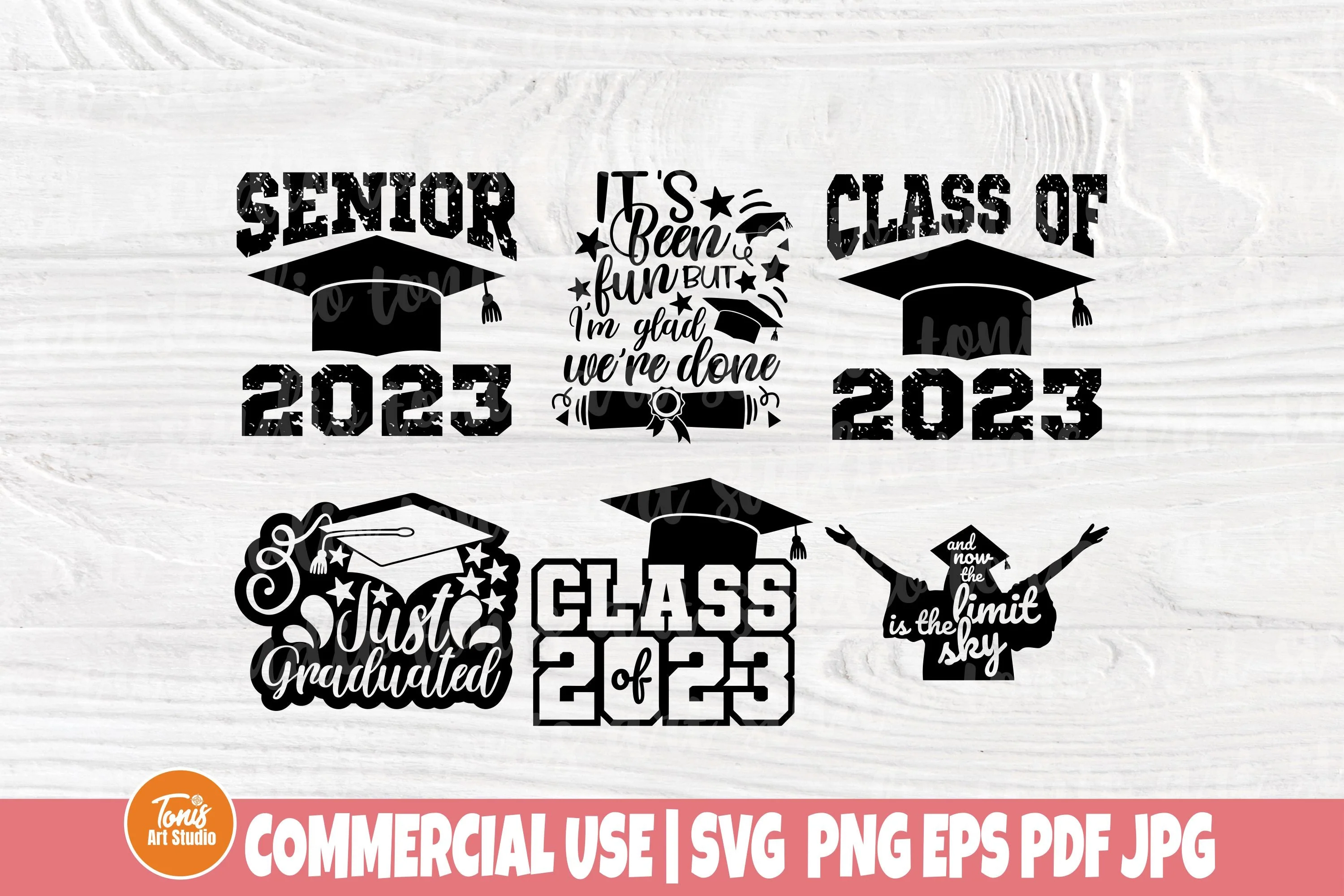 Senior Class of 2023 SVG PNG - Graduation Svg Bundle - Instant Download - Cricut - Silhouette - Image 3