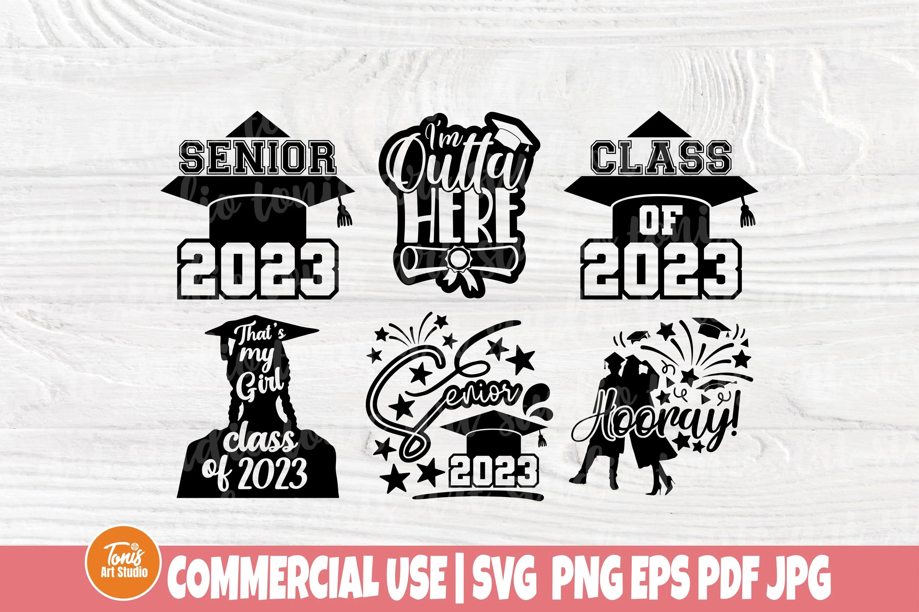 Senior Class of 2023 SVG PNG - Graduation Svg Bundle - Instant Download - Cricut - Silhouette - Image 4