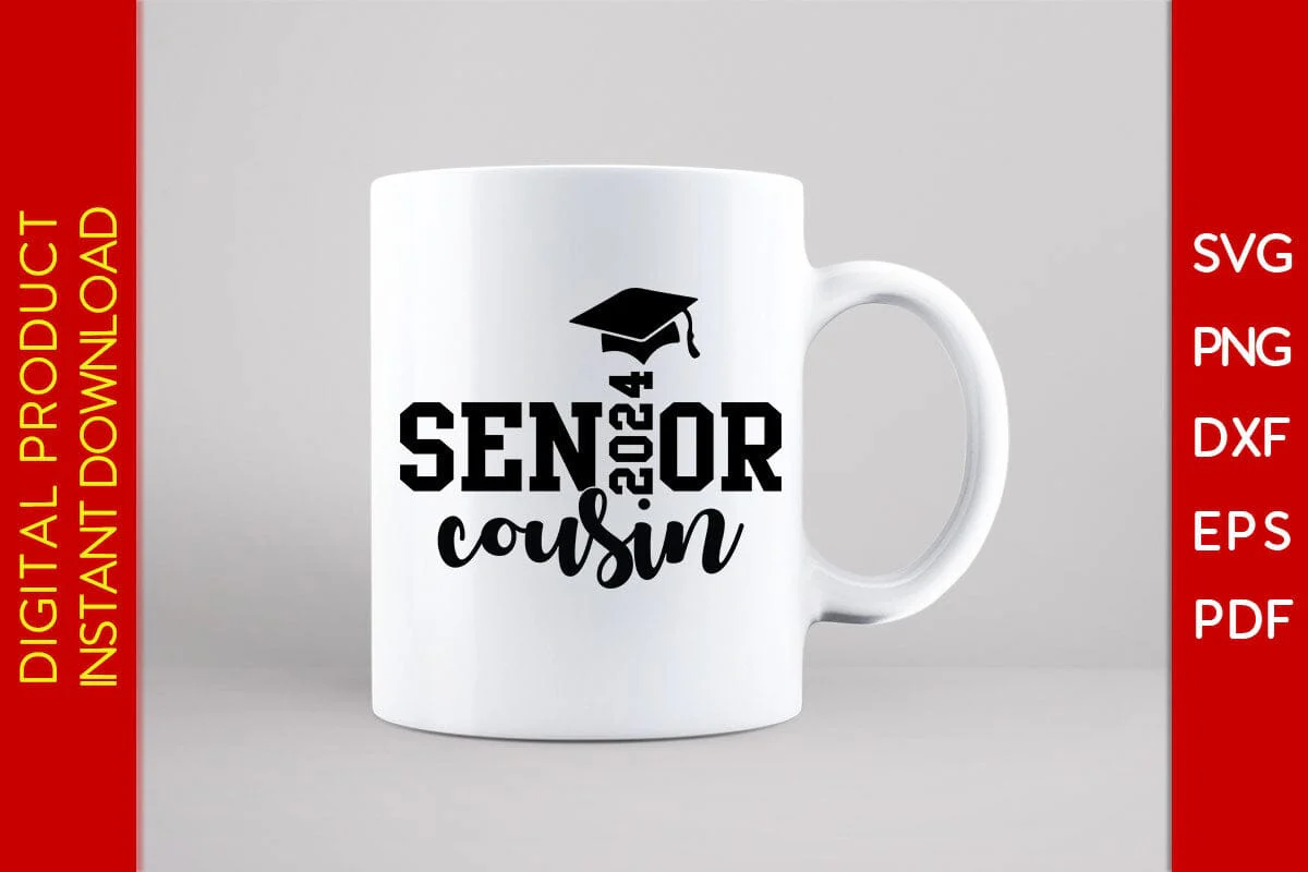 Senior Cousin 2024 SVG PNG PDF Cut File - Image 3