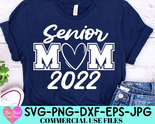 Senior Mom 2022 SVG, Class Of 2022 Svg, Graduation Svg, - Image 2