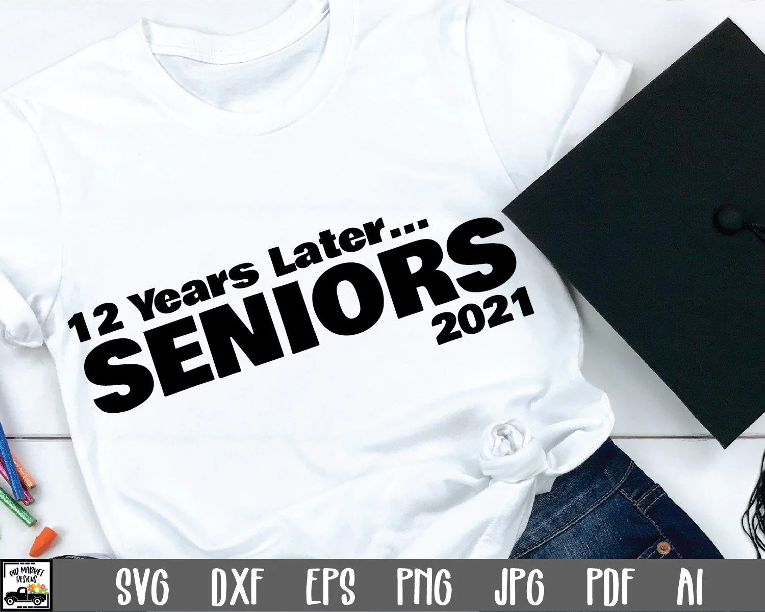 Seniors 2021 SVG File - Graduation SVG File - Image 2