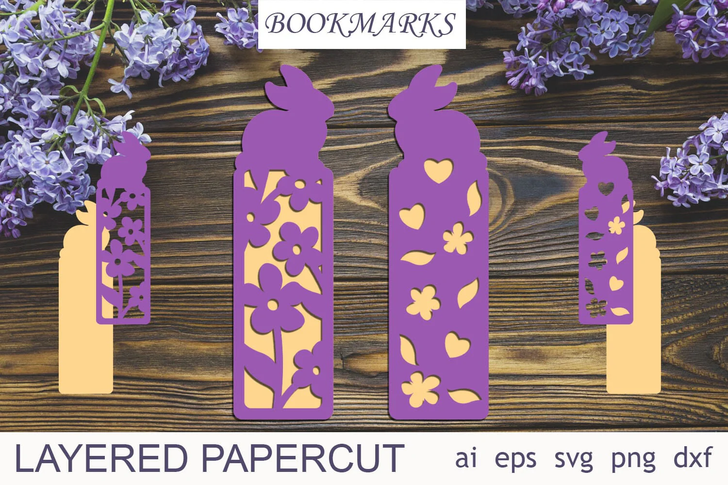 Set of Easter Ornaments Laser Cut, Layered Paper Craft Template - Image 2